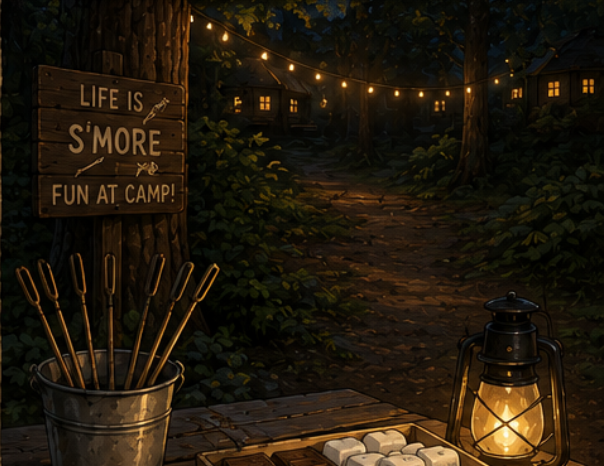 S'mores Supply Table